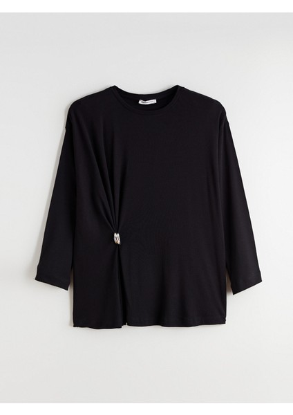 Yeni Sezon Bisiklet Yaka Büzgülü Kadın Tunik indirimleri