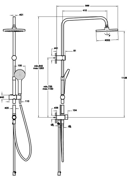 A45900 Joy Round 200 Duş Kolonu fiyatları