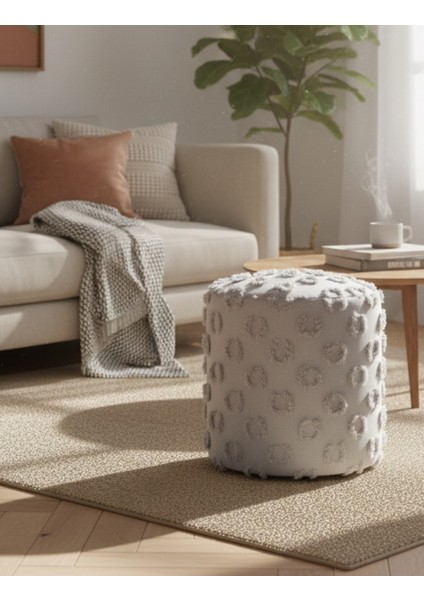 Astrid Dokuma Puf - Gri