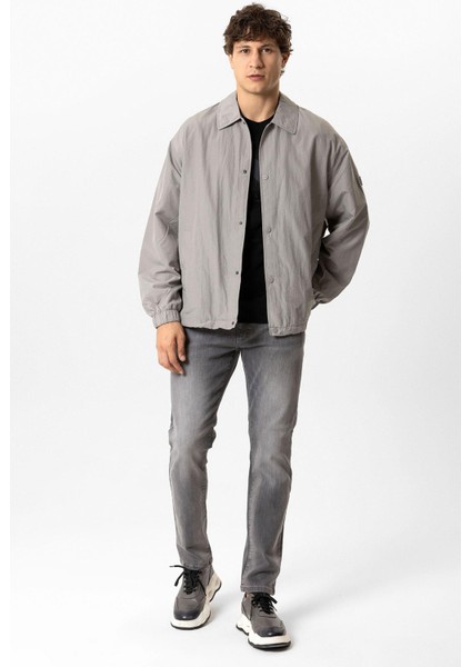 Taş Regular Fit Gömlek Yaka Mont