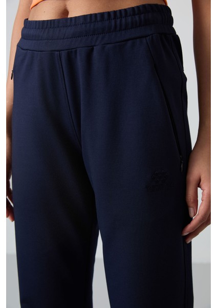 İndigo Gizli Fermuar Cepli Rahat Form Klasik Paça Kadın Eşofman Alt - 94148