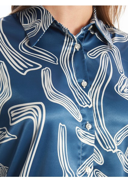 Yeni Sezon Desenli Saten Kadın Gömlek Tunik modelleri