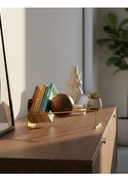 Toke Dekoratif Kitaplık - Gold Eskitme