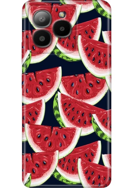 Omix X7 Kılıf Silikon Tasarım Stok Karpuz