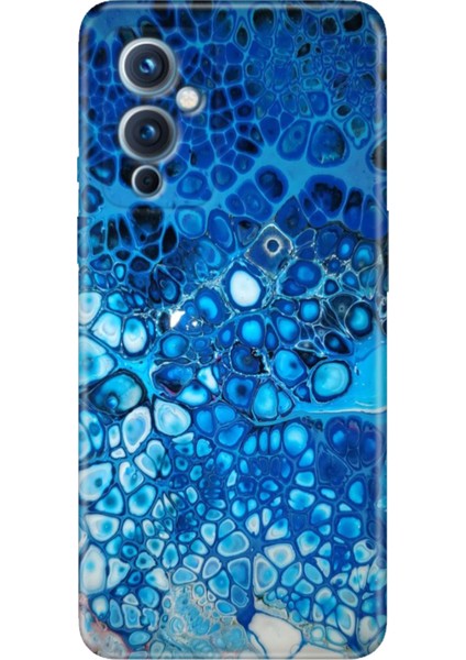 Oneplus 9 Kılıf Desenli Silikon Renkli Tpu Uv Derin Mavi