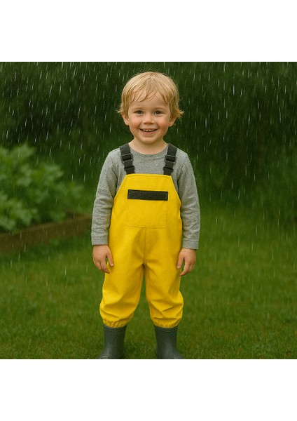 Su Geçirmez Kumaş - Oyun ve Yağmur Tulumu - Salopet 3-8 Yaş fırsatları