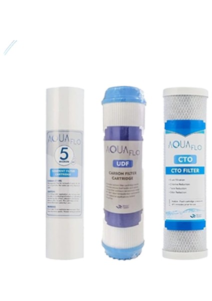 Açık Kasa Cihaz 3’lü Su Arıtma Filtresi Seti