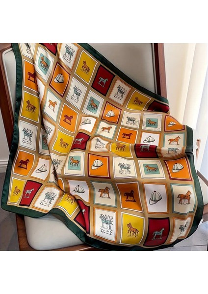 Trendlover At Figürlü Kahve Eşarp, Fular, Bandana