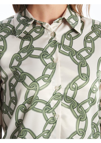 Yeni Sezon Desenli Saten Kadın Gömlek Tunik modelleri