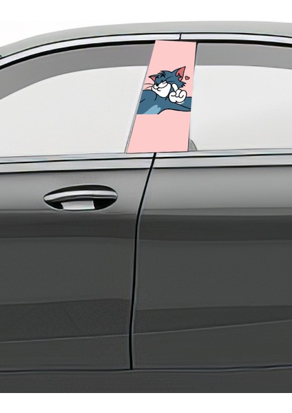 Araç Kapı Direk Kaplama Folyosu Desenli (Sağ Sol Takım) (2 Adet) - 22X50 cm