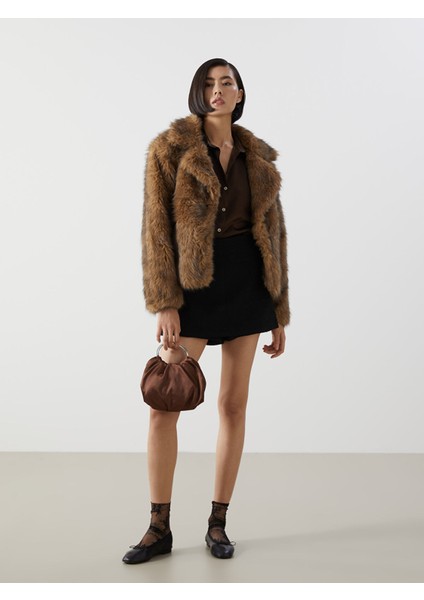 Yeni Sezon Beli Fermuarlı Tüvit Kadın Şort Etek