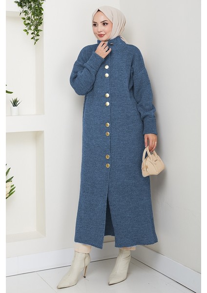Reha Düğmeli Triko Hırka 1603 - Mavi fiyatları