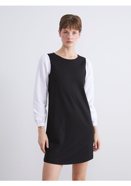 Yeni Sezon Bisiklet Yaka Mini Elbise fiyatları