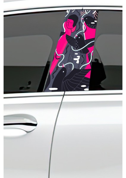 Araç Kapı Direk Kaplama Folyosu Desenli (Sağ Sol Takım) (2 Adet) - 22X50 cm fiyatları