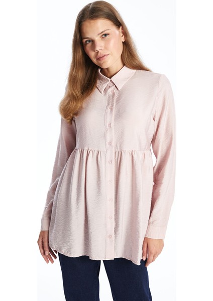 Yeni Sezon Düz Uzun Kollu Kadın Gömlek Tunik