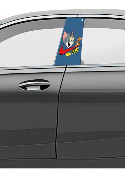 Araç Kapı Direk Kaplama Folyosu Desenli (Sağ Sol Takım) (2 Adet) - 22X50 cm