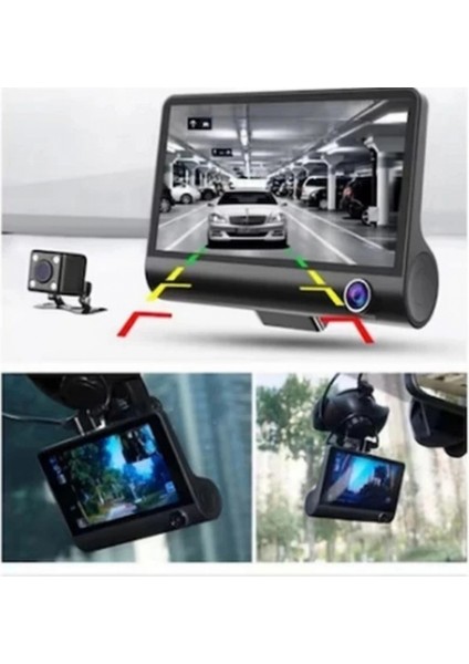 504 170 Geniş Açı, G-Sensörlü, Gece Görüşlü 1080P Çift Yönlü Araç Kamerası (Ön+Arka) - Park Modlu Car Dvr indirimleri