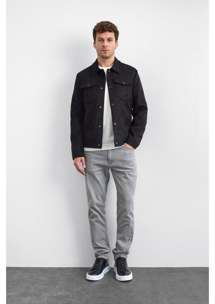 Siyah Gömlek Yaka Çıt Çıt Kapamalı Süet Ceket fırsatları