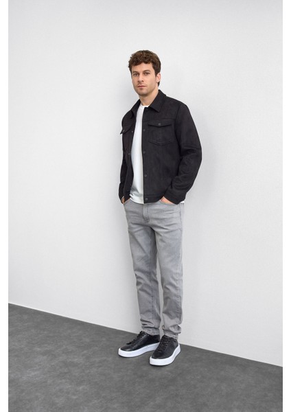 Siyah Gömlek Yaka Çıt Çıt Kapamalı Süet Ceket indirimleri