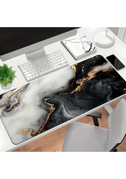 65X25 cm Yaldızlı Mermer Tasarımı Kaydırmaz Taban Speed Yüzey Oyuncu Mouse Pad Gaming fiyatları