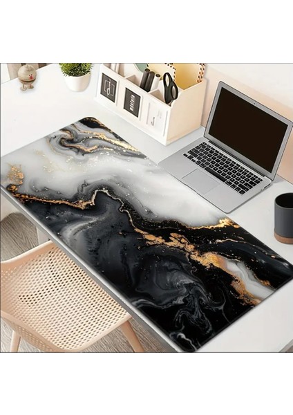 65X25 cm Yaldızlı Mermer Tasarımı Kaydırmaz Taban Speed Yüzey Oyuncu Mouse Pad Gaming modelleri
