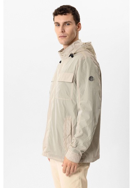 Bej Regular Fit Kapüşonlu Mont fırsatları