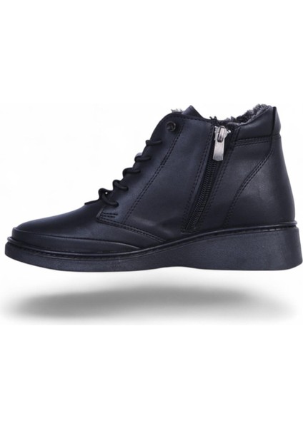 Estelle 770 Cilt Siyah Kadın Içi Kürklü Düz Bot modelleri