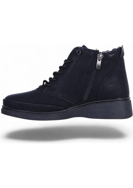 Estelle 770 Zümrüt Siyah Kadın Içi Kürklü Düz Bot modelleri