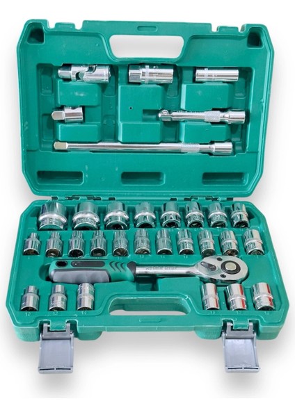 32 Parça Profesyonel Lokma Takımı 1/2 Cr-V Çeliği (32 Parça) indirimleri