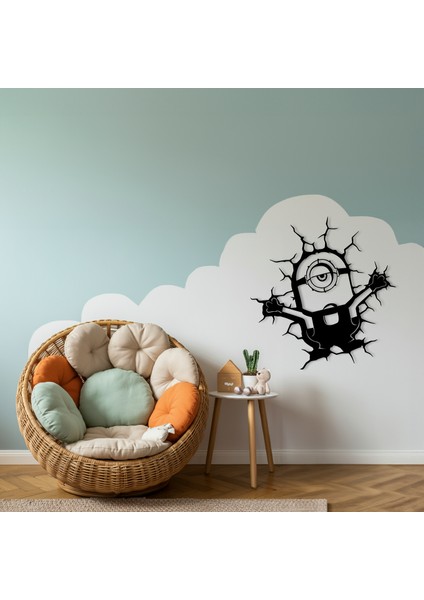 Minyonlar Temalı Ahşap Duvar Tablosu