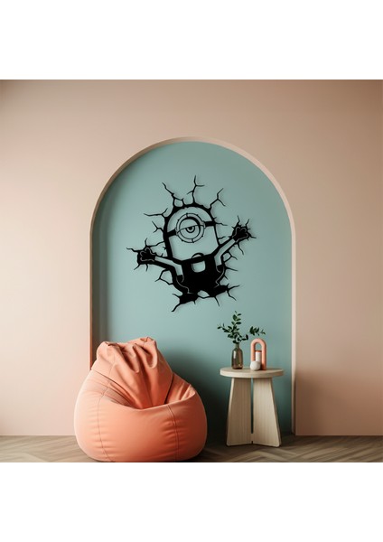 Minyonlar Temalı Ahşap Duvar Tablosu fiyatları