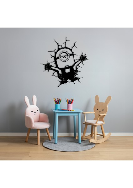 Minyonlar Temalı Ahşap Duvar Tablosu modelleri