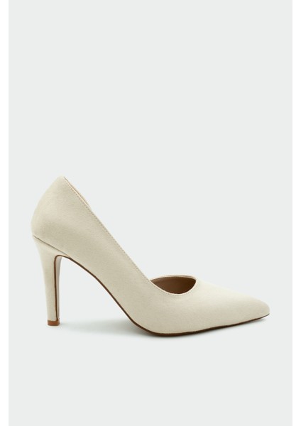 Shia Bej Süet Topuklu Ayakkabı