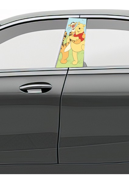 Araç Kapı Direk Kaplama Folyosu Desenli (Sağ Sol Takım) (2 Adet) - 22X50 cm