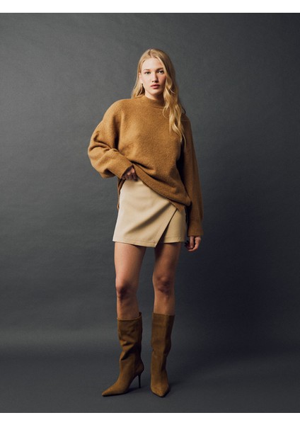 Yeni Sezon Kadın Dar Kalıp Düz Şort Etek