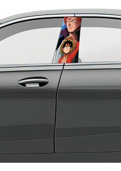 Araç Kapı Direk Kaplama Folyosu Desenli (Sağ Sol Takım) (2 Adet) - 22X50 cm