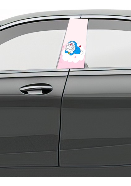 Araç Kapı Direk Kaplama Folyosu Desenli (Sağ Sol Takım) (2 Adet) - 22X50 cm