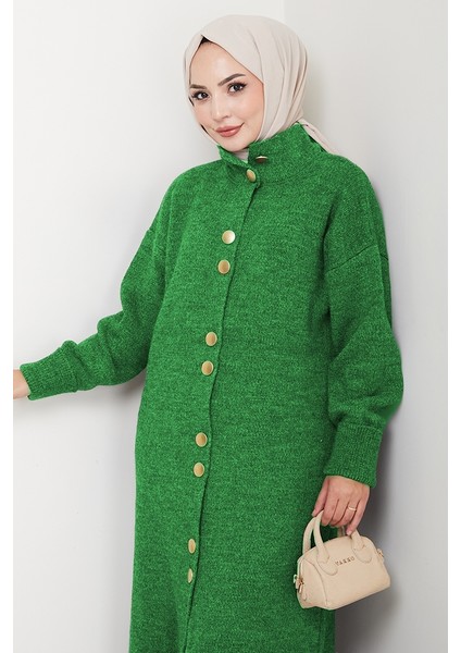 Reha Düğmeli Triko Hırka 1603 - Yeşil fiyatları