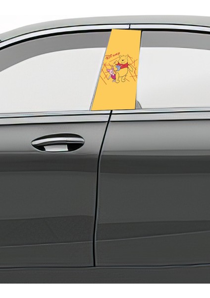 Araç Kapı Direk Kaplama Folyosu Desenli (Sağ Sol Takım) (2 Adet) - 22X50 cm