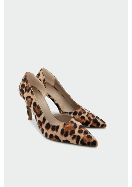 Shia Leopar Süet Topuklu Ayakkabı indirimleri