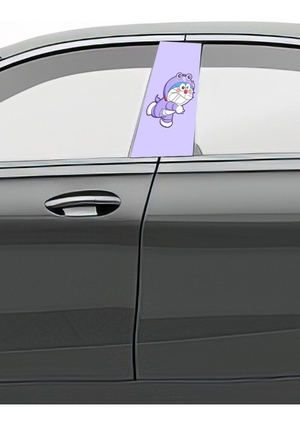 Araç Kapı Direk Kaplama Folyosu Desenli (Sağ Sol Takım) (2 Adet) - 22X50 cm