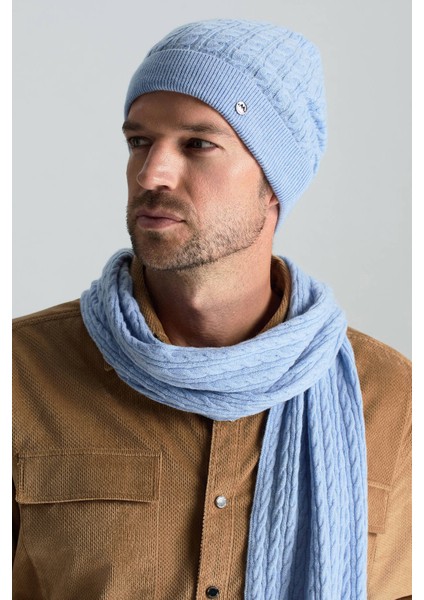 Lambswool Yün Buz Mavisi Bere