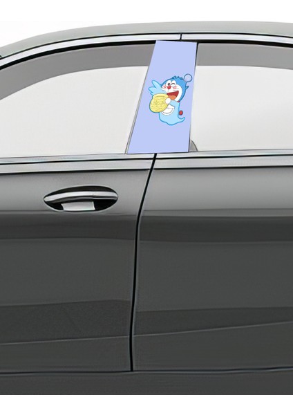 Araç Kapı Direk Kaplama Folyosu Desenli (Sağ Sol Takım) (2 Adet) - 22X50 cm