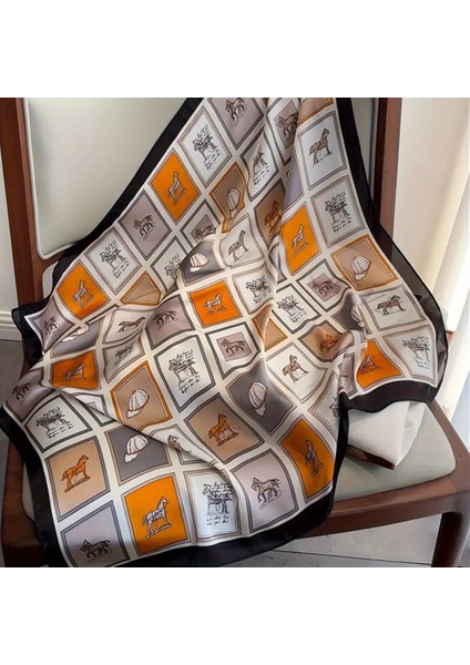 Trendlover At Figürlü Gri Eşarp, Fular, Bandana