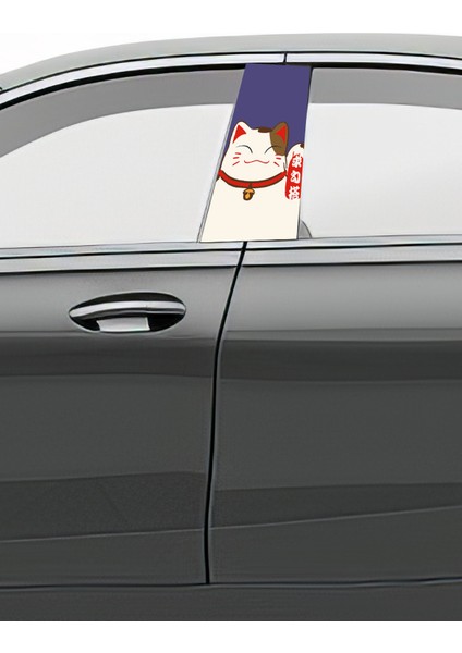 Araç Kapı Direk Kaplama Folyosu Desenli (Sağ Sol Takım) (2 Adet) - 22X50 cm