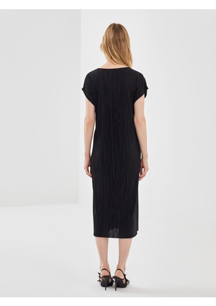 Yeni Sezon Bisiklet Yaka Dokulu Elbise fırsatları