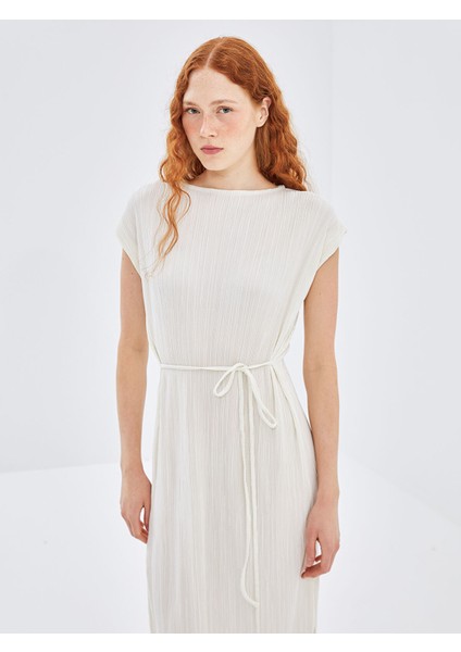 Yeni Sezon Bisiklet Yaka Dokulu Elbise modelleri