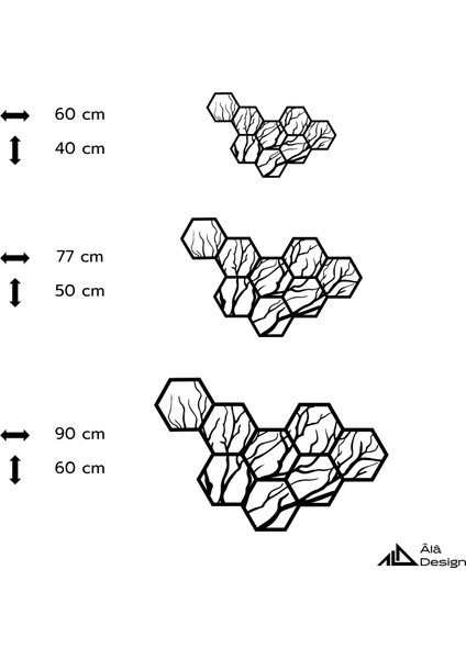 Geometrik Dallar Temalı Ahşap Duvar Tablosu indirimleri