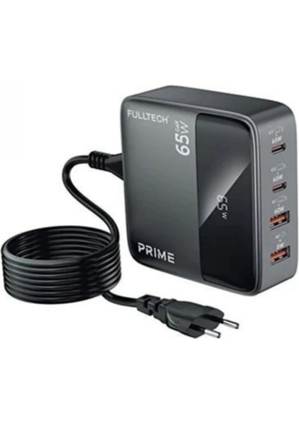 Fulltech FC55 Prıme 65W Gan Masaüstü Şarj Hub 4in1 2 Usb-A 2 Usb-C Hızlı Şarj Cihazı