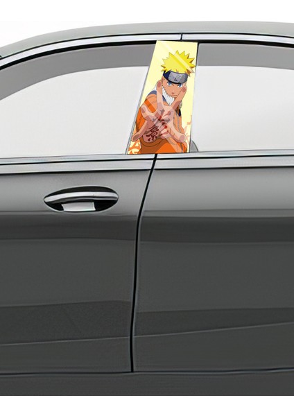 Araç Kapı Direk Kaplama Folyosu Desenli (Sağ Sol Takım) (2 Adet) - 22X50 cm